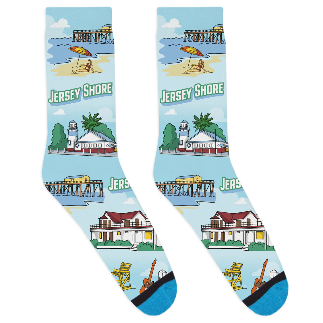 Local Landmarks - Jersey Shore Socks