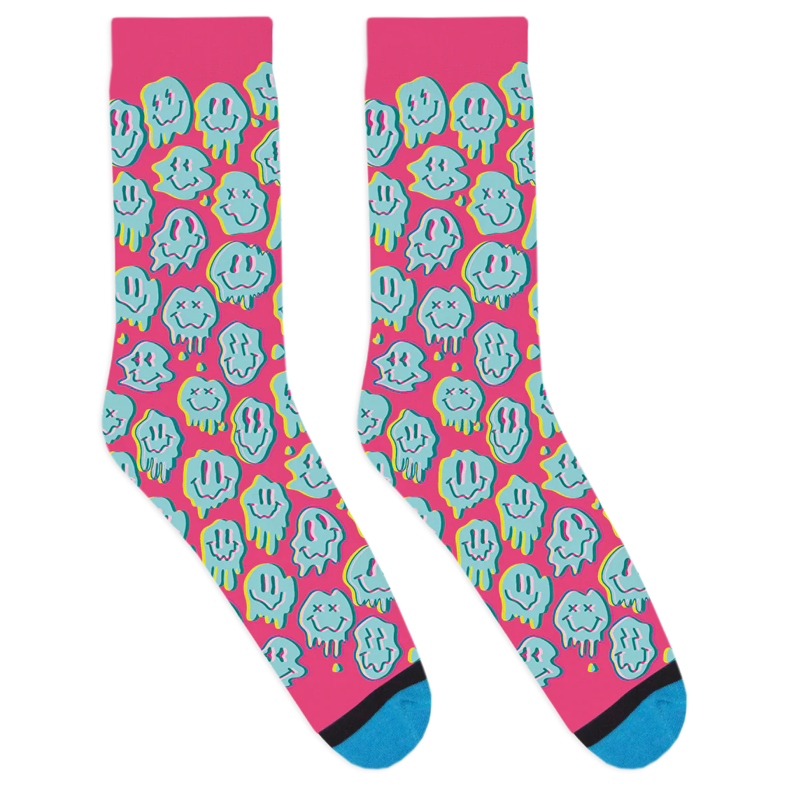 Melting Smiley Faces Socks