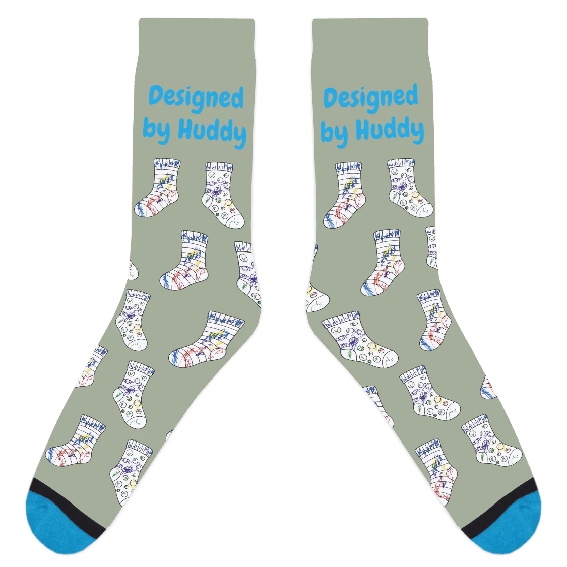 Mismatched Coloring Socks - Designed by Huddy - Image 12