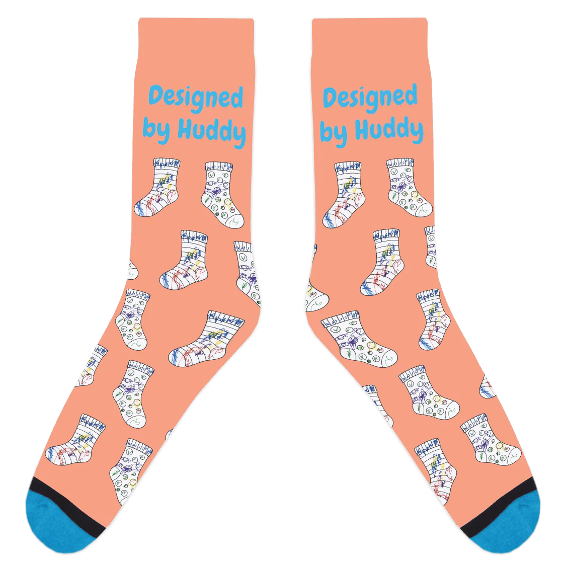 Mismatched Coloring Socks - Designed by Huddy - Image 3
