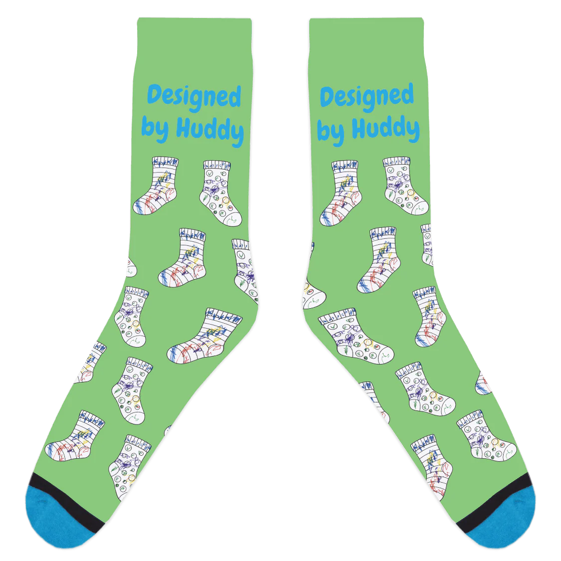 Mismatched Coloring Socks - Designed by Huddy - Image 6
