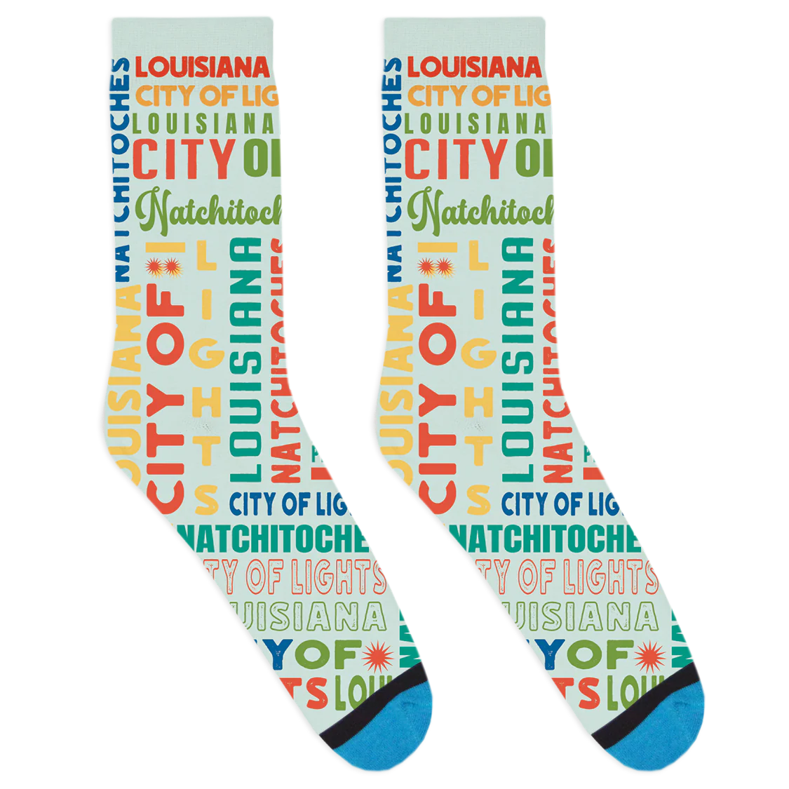 Natchitoches Text Socks