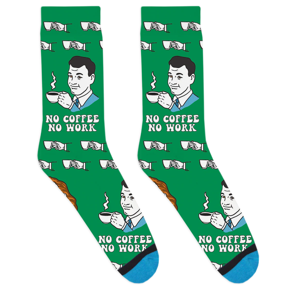 No Coffee No Work Socks