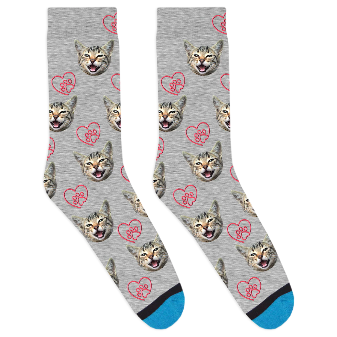 Custom Paw Heart Socks - Image 4