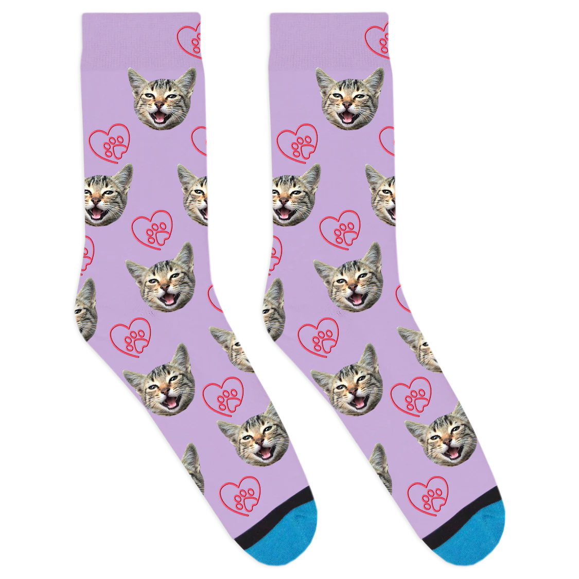 Custom Paw Heart Socks - Image 5