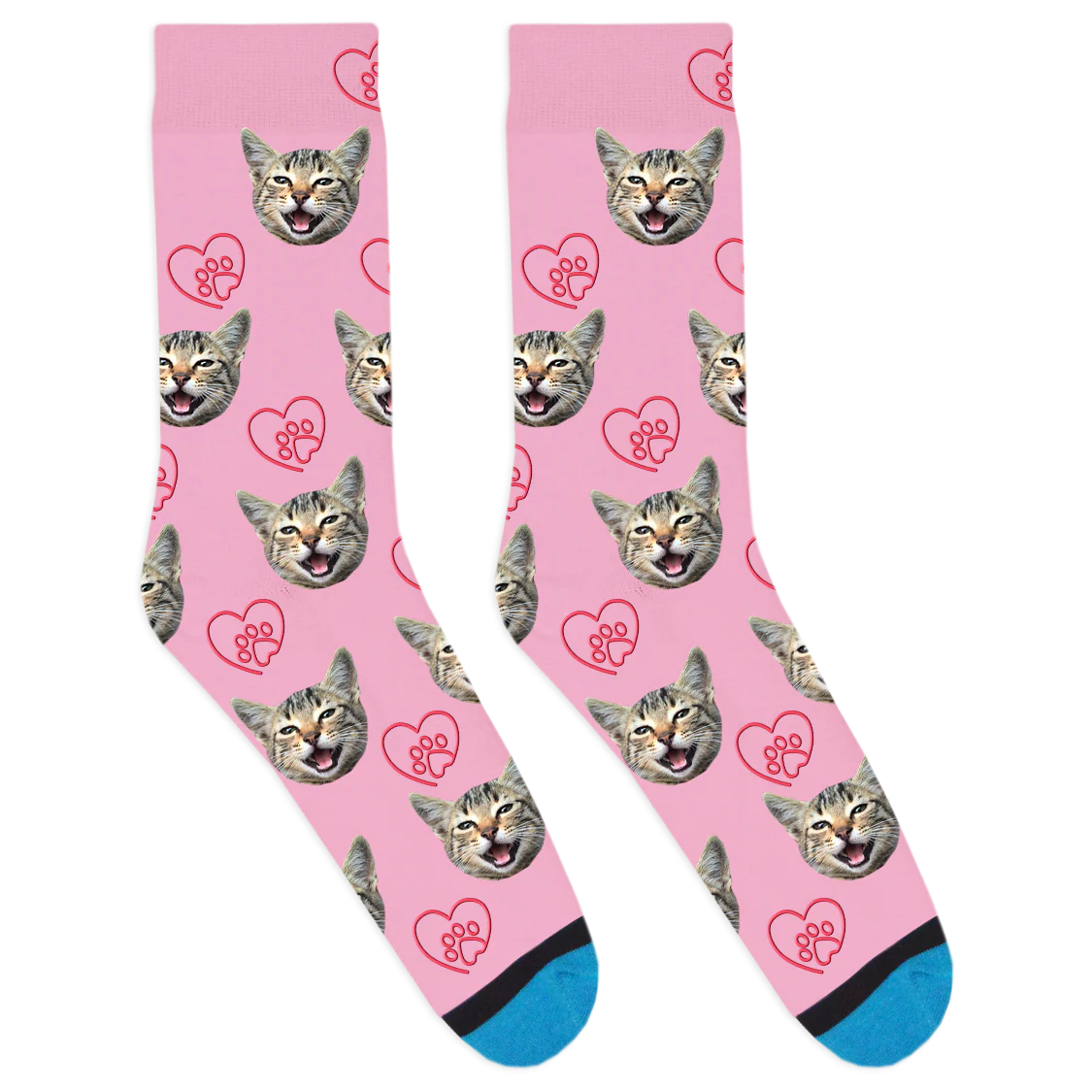 Custom Paw Heart Socks - Image 7