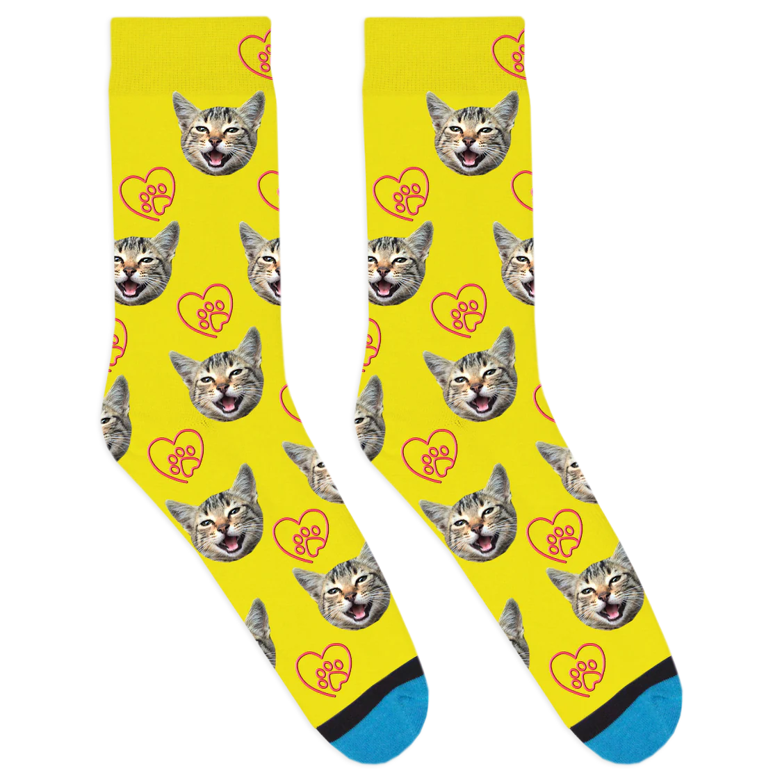 Custom Paw Heart Socks - Image 8