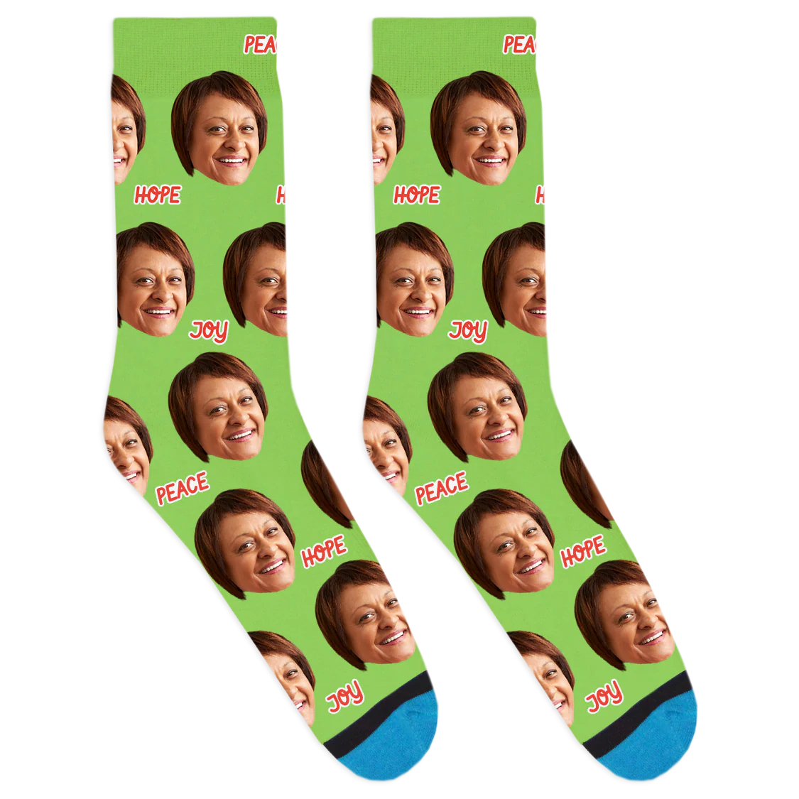 Custom Peace Hope Joy Socks - Image 3