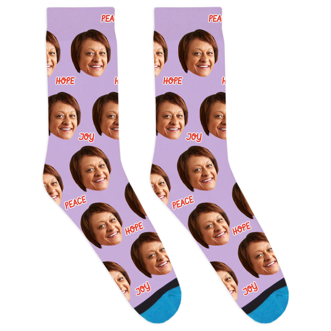 Custom Peace Hope Joy Socks - Image 5