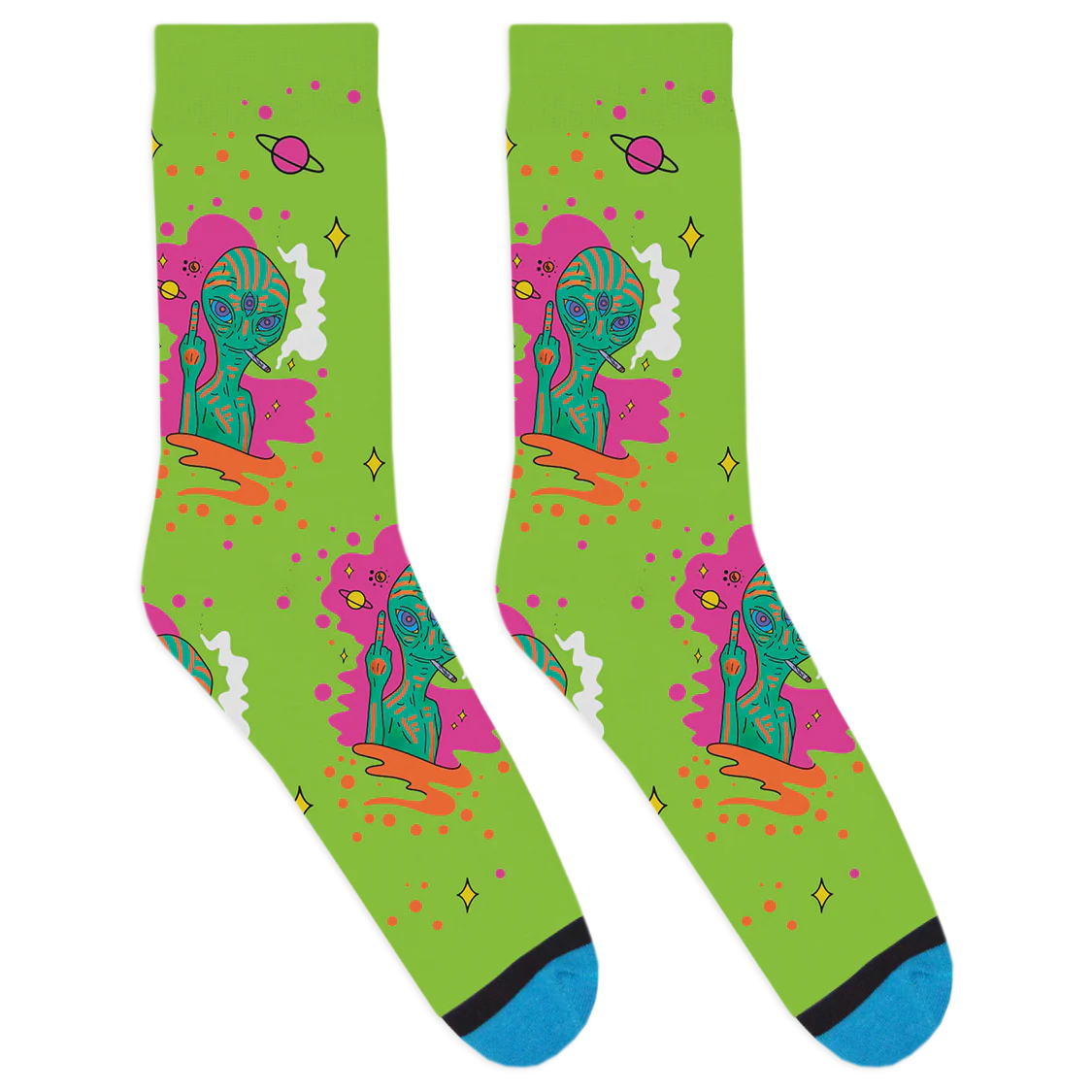 Pissed Off Alien Socks