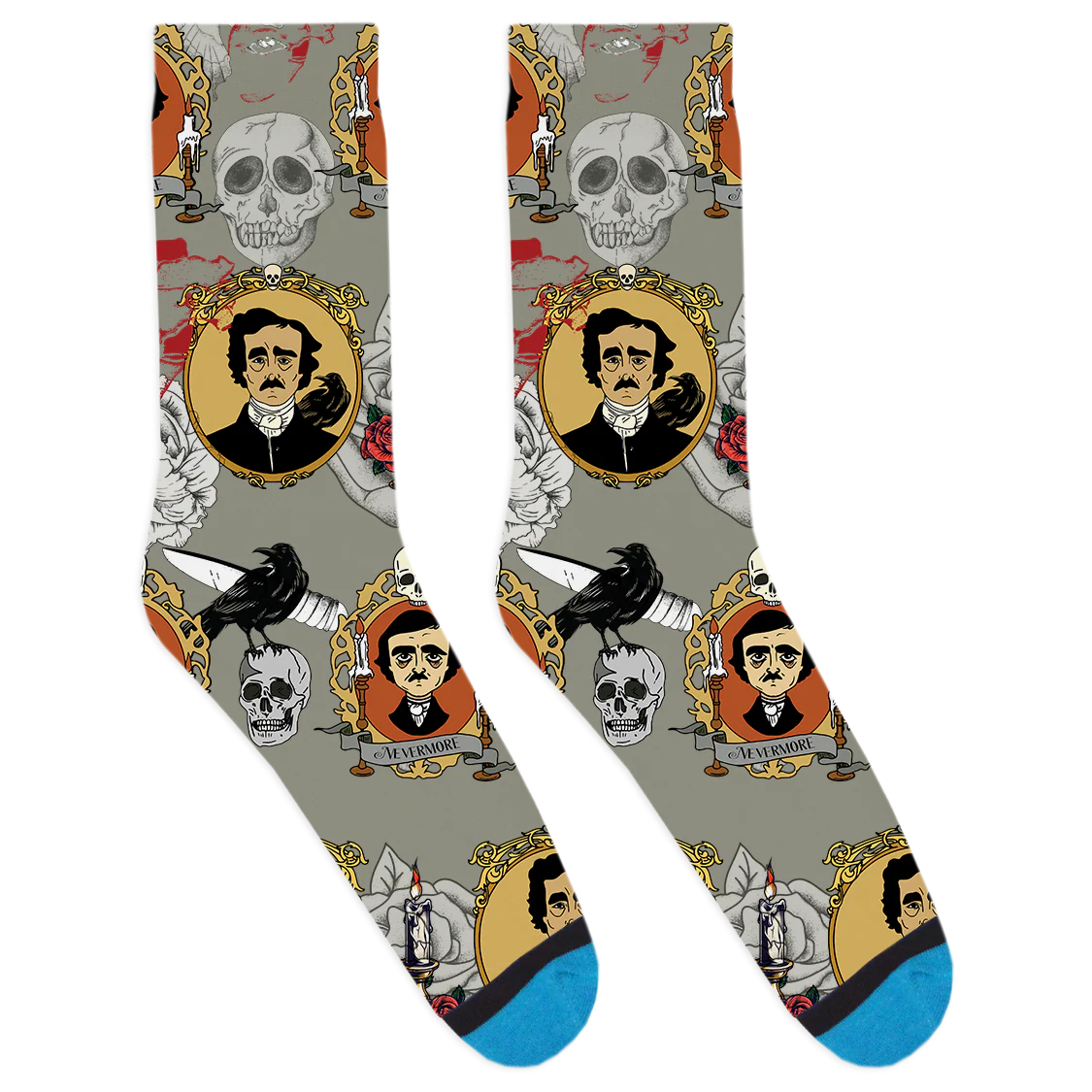 Portrait of Edgar Allan Poe Socks