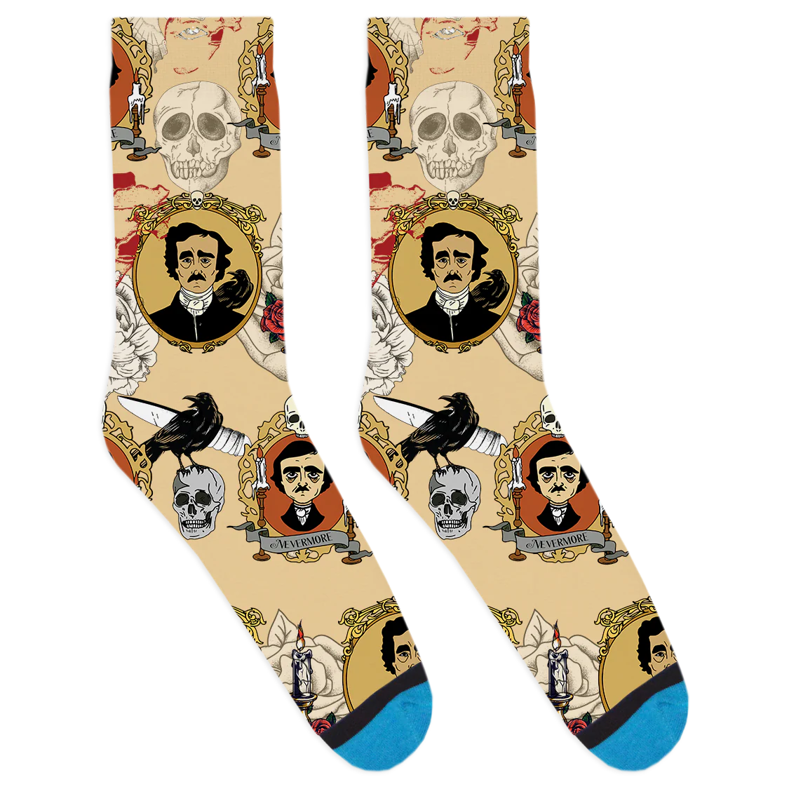 Portrait of Edgar Allan Poe Socks - Image 3