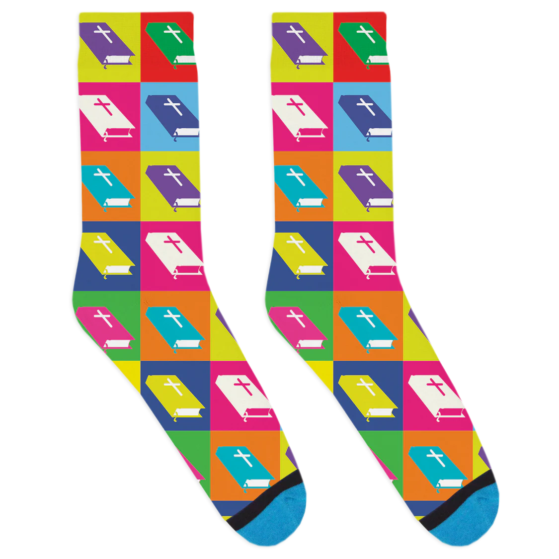 Pop Art Bible Socks