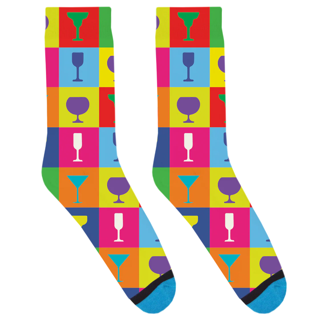 Pop Art Cocktails Socks