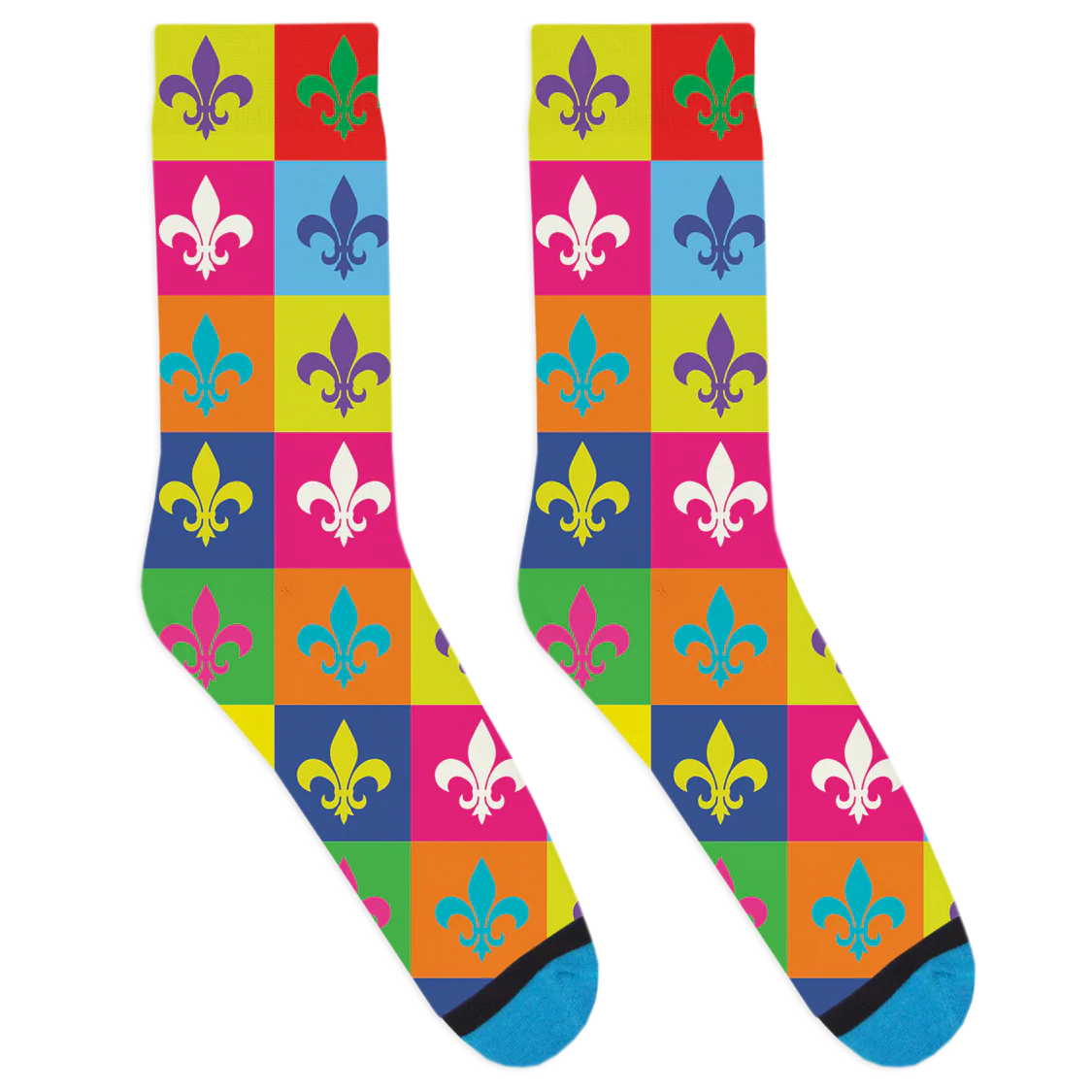 Pop Art Fleur-de-lis Socks