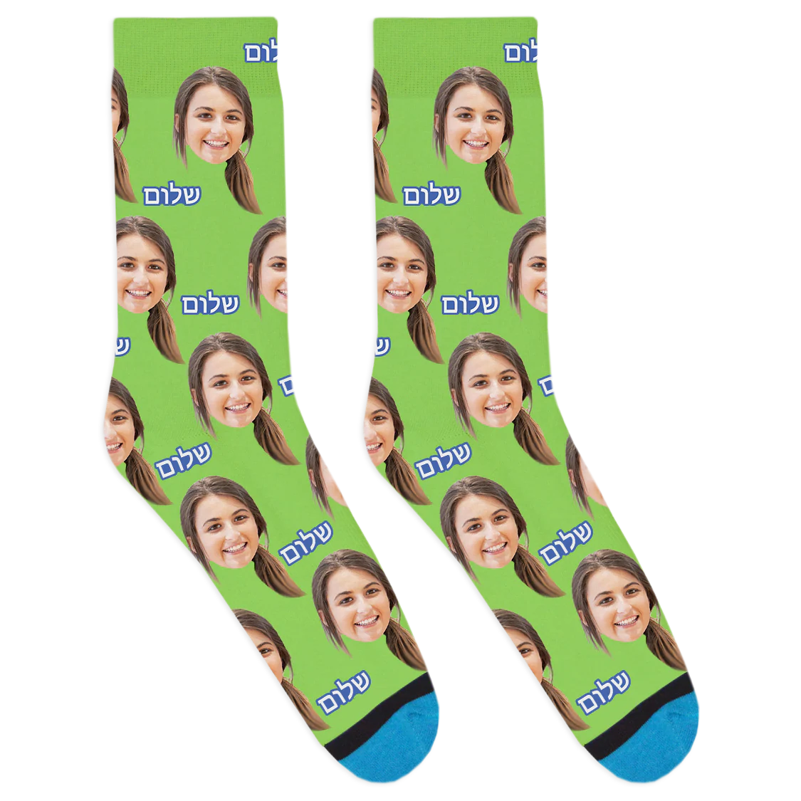 Custom Shalom Hebrew Socks - Image 4