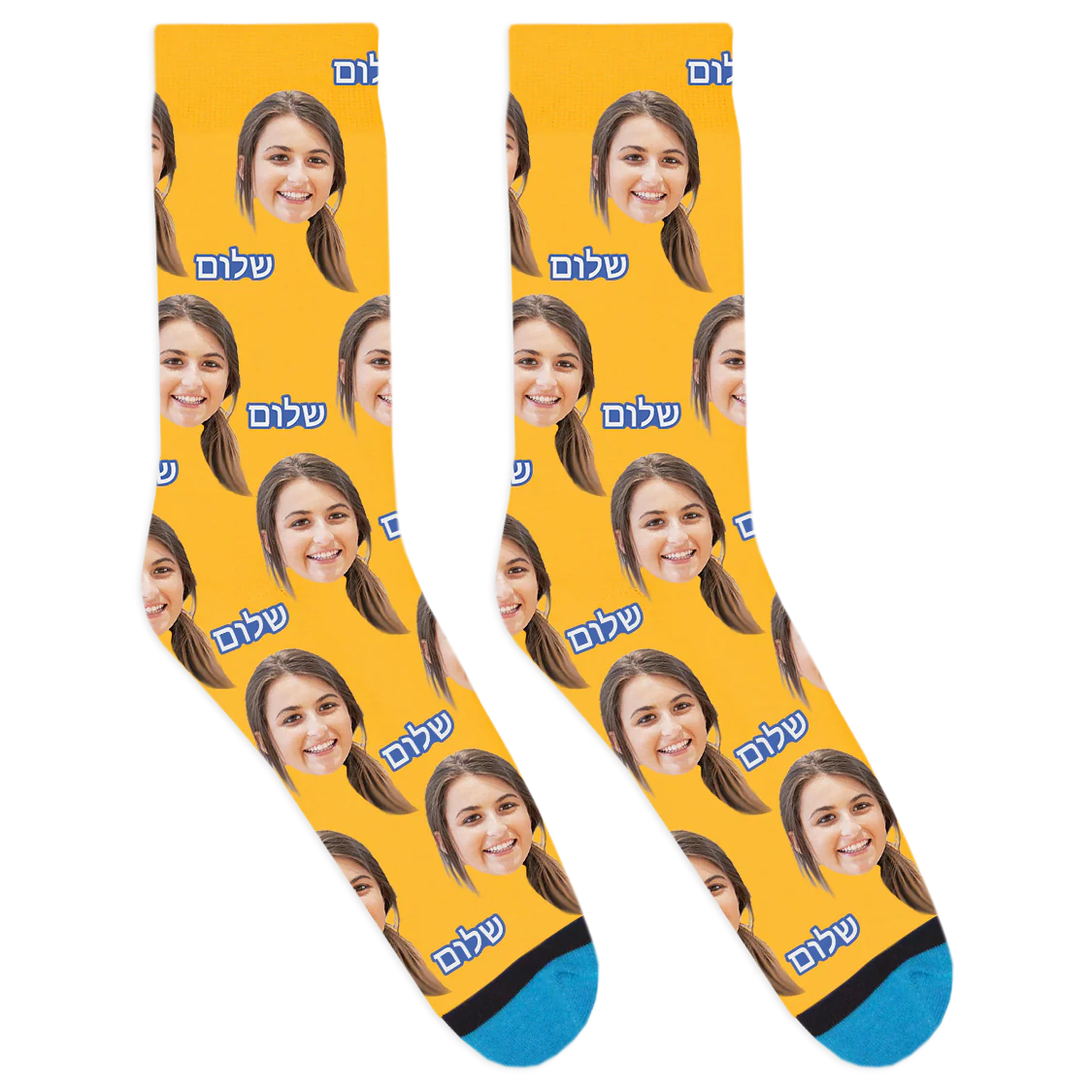 Custom Shalom Hebrew Socks - Image 7