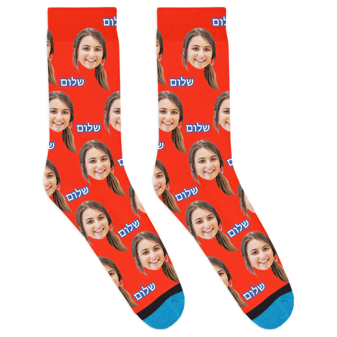 Custom Shalom Hebrew Socks - Image 9