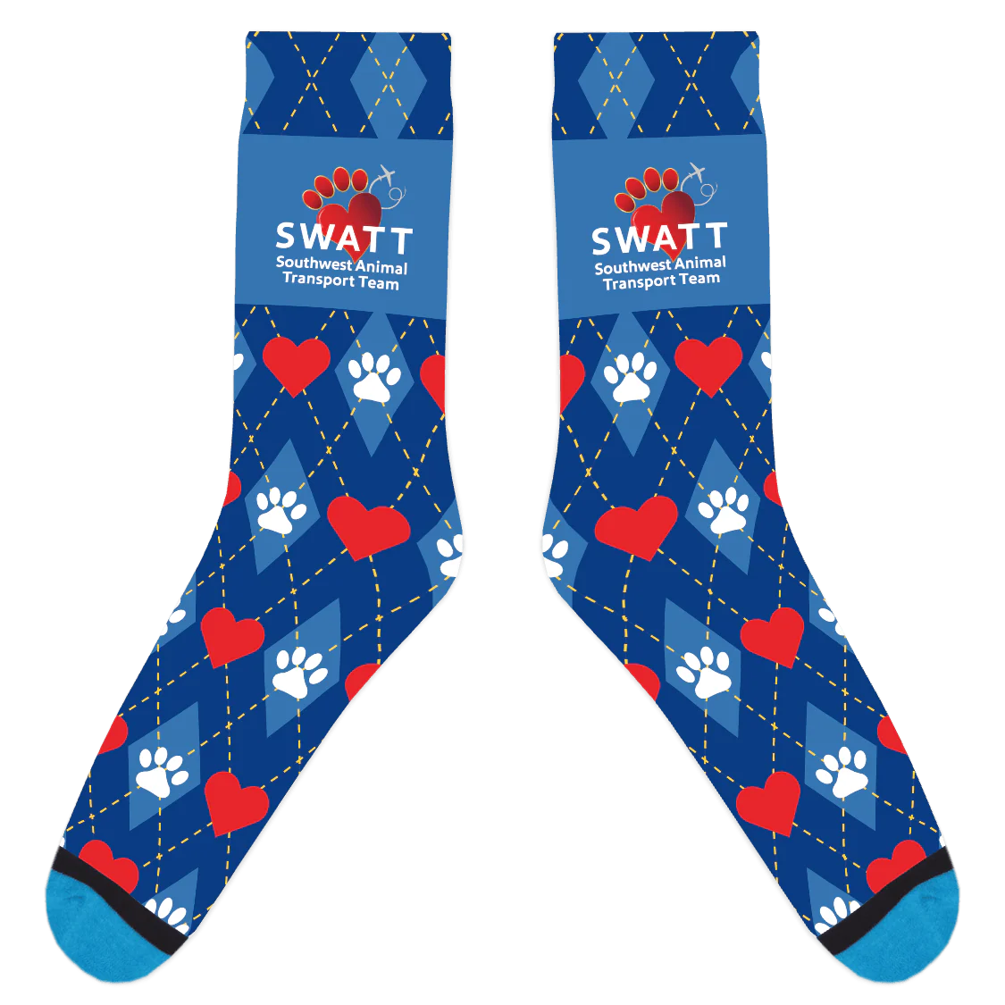 Southwest Animal Transport Team Argyle Socks