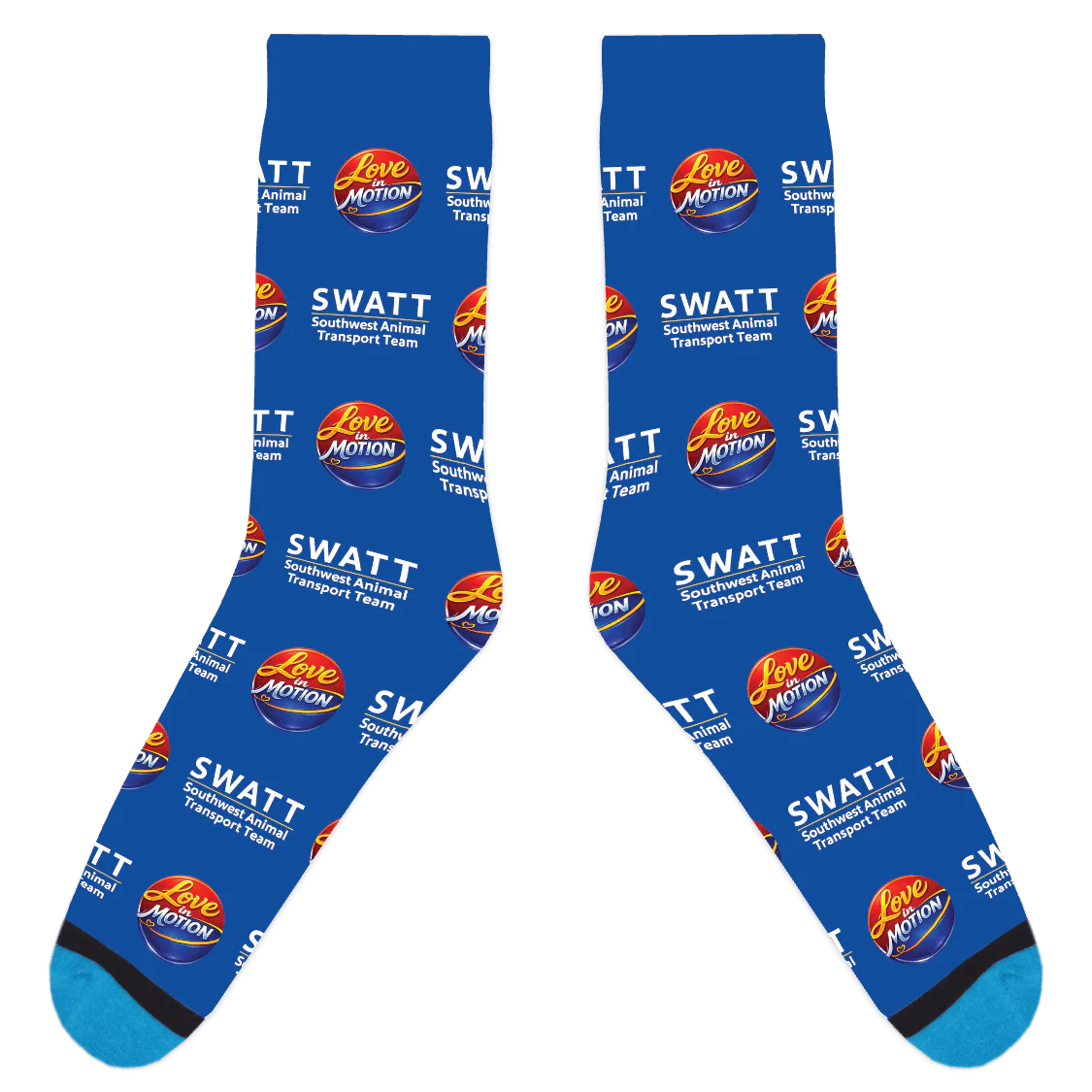 Southwest Animal Transport Team Love in Motion Socks