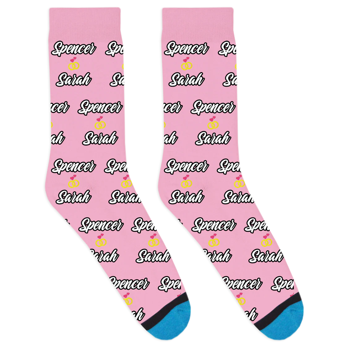 Custom Two Name Ring Socks - Image 4