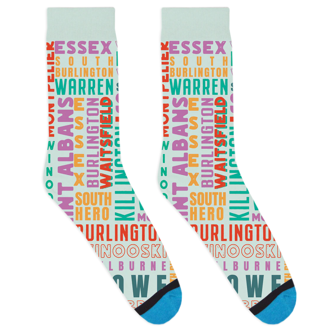 Vermont Cities Socks