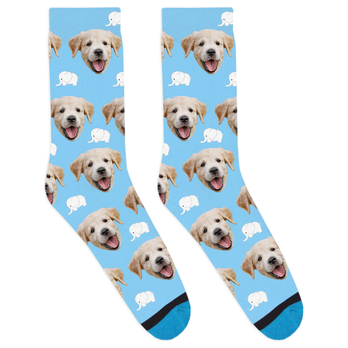 Custom White Elephant Socks