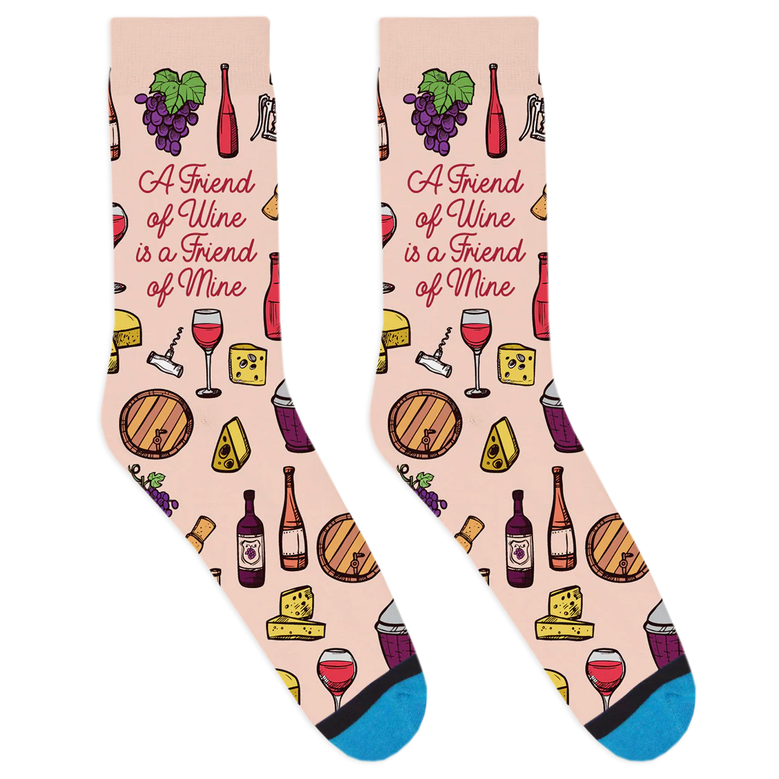 Wine is a Friend of Mine Socks