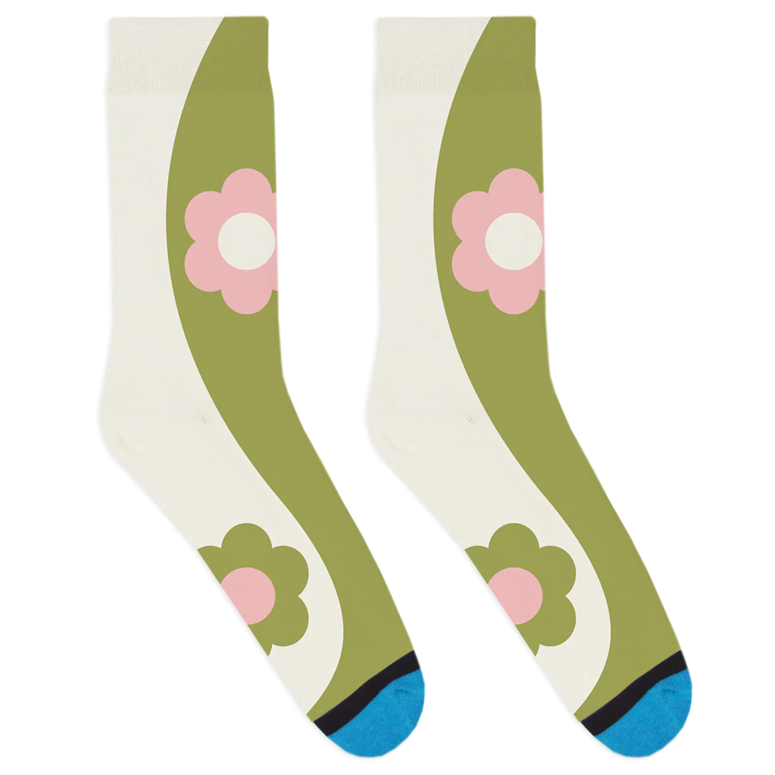 Yin Yang Flower Socks